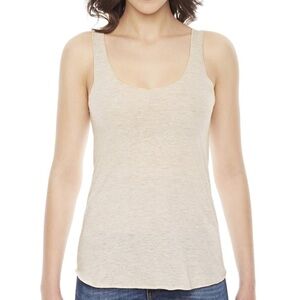 Tri-Oatmeal American Apparel Tri-blend Collection Sleeveless Racerback Tank NWT